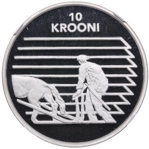 Estonie 10 Krooni 1998 - Indépendance - NGC PF 69 ULTRA CAMEO