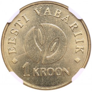 Estonie 1 Kroon 2008 - 90ème anniversaire de la République d'Estonie - NGC MS 67