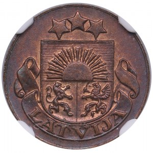 Lettonie (Birmingham) 1 Santims 1926 - NGC MS 64 RB