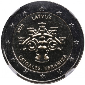 Lettonie (Monnaie de Vilnius) 2 Euros 2020 - Céramique Latgalienne - NGC MS 66 DPL