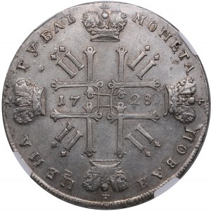 Russie Rouble 1728 - Pierre II (1727-1730) - NGC MS 62