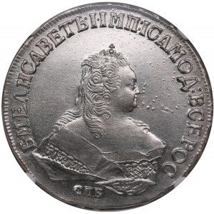 Russie Rouble 1749 СПБ - Elizabeth (1741-1762) - NGC MS 62