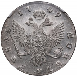 Russie Rouble 1749 СПБ - Elizabeth (1741-1762) - NGC MS 62