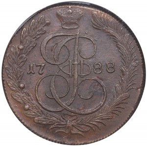 Russie (Monnaie de Suzun) 5 Kopecks 1788/7 KM - Ancien type - Catherine II la Grande (1762-1796) - NGC MS 62 BN