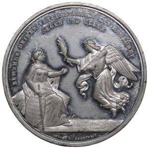 Allemagne, Augsbourg (Russie) Médaille de l'alliage d'étain 1856 - En commémoration de la Paix de Paris, 30 mars 1856