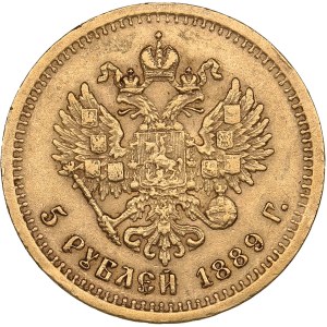 Russie 5 Roubles 1889 AГ - Alexandre III (1881-1894)