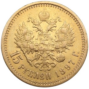 Russia 15 Roubles 1897 AГ - Nicholas II (1894-1917)