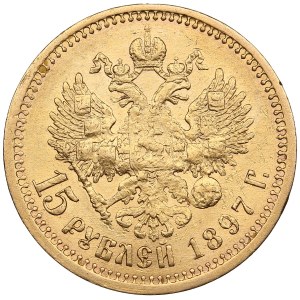 Russland 15 Rubel 1897 AГ - Nikolaus II (1894-1917)