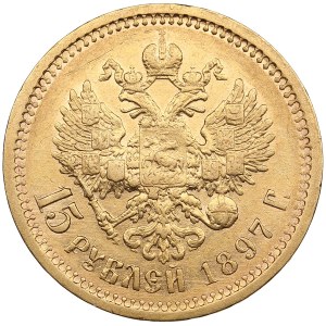 Russie 15 Roubles 1897 AГ - Nicolas II (1894-1917)