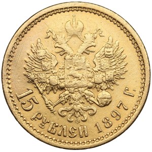 Russland 15 Rubel 1897 AГ - Nikolaus II (1894-1917)