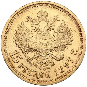 Russie 15 Roubles 1897 АГ - Nicolas II (1894-1917)