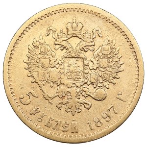 Russie 5 Roubles 1897 АГ - Nicolas II (1894-1917)
