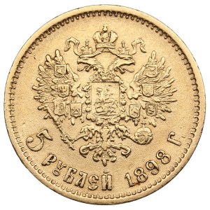 Russie 5 Roubles 1898 АГ - Nicolas II (1894-1917)