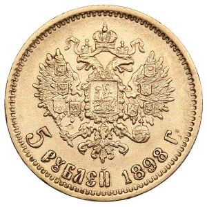 Russie 5 Roubles 1898 АГ - Nicolas II (1894-1917)
