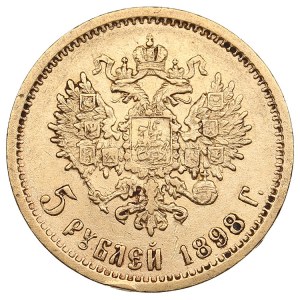Russie 5 Roubles 1898 АГ - Nicolas II (1894-1917)