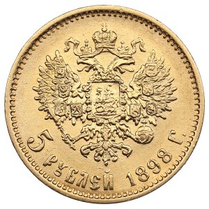Russie 5 Roubles 1898 АГ - Nicolas II (1894-1917)