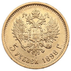 Russie 5 Roubles 1898 АГ - Nicolas II (1894-1917)
