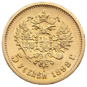 Russie 5 Roubles 1898 АГ - Nicolas II (1894-1917)