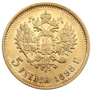Russie 5 Roubles 1898 АГ - Nicolas II (1894-1917)
