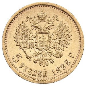 Russie 5 Roubles 1898 АГ - Nicolas II (1894-1917)