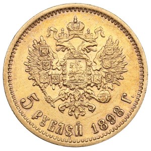 Russie 5 Roubles 1898 АГ - Nicolas II (1894-1917)