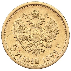 Russie 5 Roubles 1898 АГ - Nicolas II (1894-1917)