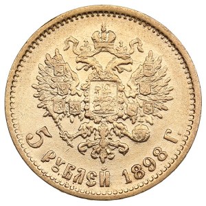 Russie 5 Roubles 1898 АГ - Nicolas II (1894-1917)