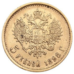 Russie 5 Roubles 1898 АГ - Nicolas II (1894-1917)