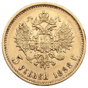 Russie 5 Roubles 1898 АГ - Nicolas II (1894-1917)