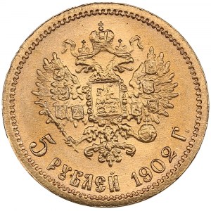 Russie 5 Roubles 1902 AP - Nicolas II (1894-1917)