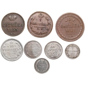 Petit groupe de pièces russes (8)