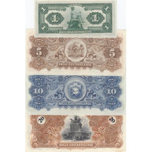Costa Rica 1- 20 Colones 1903-17 (4) Spécimens