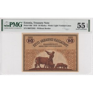 Estonie 10 Marka 1919 - PMG 55 EPQ à peu près non circulé