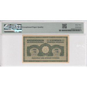 Estonie 3 Marka 1919 - PMG 63 EPQ Choice Uncirculated