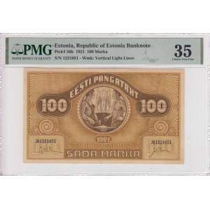 Estonie 100 Marka 1921 - PMG 35 Choice Very Fine