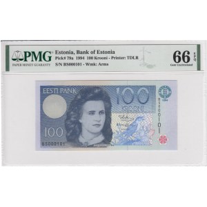 Estonie 100 Krooni 1994 - PMG 66 EPQ Gem Uncirculated