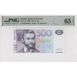 Estonie 500 Krooni 2000 - PMG 65 EPQ Gem Uncirculated