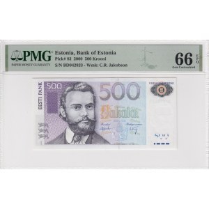 Estonie 500 Krooni 2000 - PMG 66 EPQ Gem Uncirculated