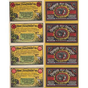 Allemagne 50 et 75 Pfennig 1922 (8) Billets coloniaux africains