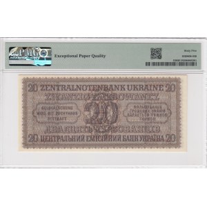 Ukraine (German Occupation WWII) 20 Karbowanez 1942 - PMG 65 EPQ Gem Uncirculated