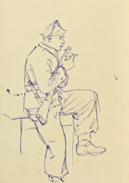 Ludwik MACIĄG (1920-2007), Żołnierz z karabinem