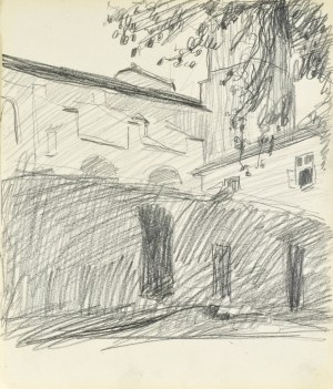 Stanisław KAMOCKI (1875-1944), Widok kościoła tynieckiego od strony północno wschodniej, lato 1903