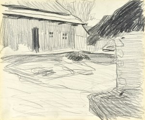 Stanisław KAMOCKI (1875-1944), Wiejskie podwórze, lato 1903