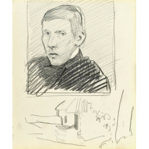 Stanislaw KAMOCKI (1875-1944), Autoportrait et esquisse d'un bâtiment, V 1903