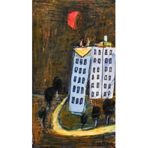 Eugeniusz TUKAN-WOLSKI (1928-2014), Gratte-ciel de nuit