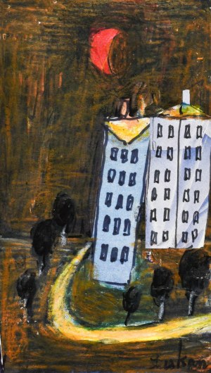 Eugeniusz TUKAN-WOLSKI (1928-2014), Wieżowce nocą