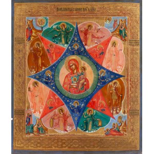 Rosja, Ikona - Matka Boska 'Krzew Gorejący', koniec XIX w.