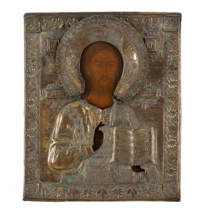 Rosja, Ikona - Chrystus Pantokrator, pocz. XIX w.