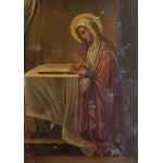 Rosja, Ikona procesyjna (dwustronna) - Zwiastowanie i św. Mikołaj, pocz. XX w.