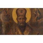 Rosja, Ikona procesyjna (dwustronna) - Zwiastowanie i św. Mikołaj, pocz. XX w.